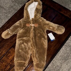 Wippette Ermine Cozy Brown Kids One Piece “Bear” Nordstrom 3-6m